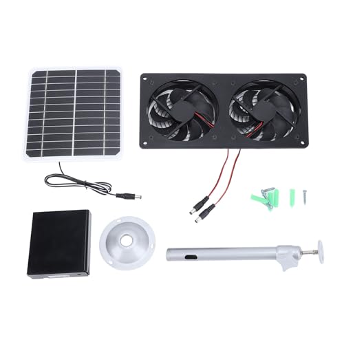 Solarabluftventilator IPX7 Watersiger Safe 20W Solarpanel Lüftungsventilation Lüfter mit Energiespeicherbox für Hühnchen -Coop -Haustierhaus von plplaaoo