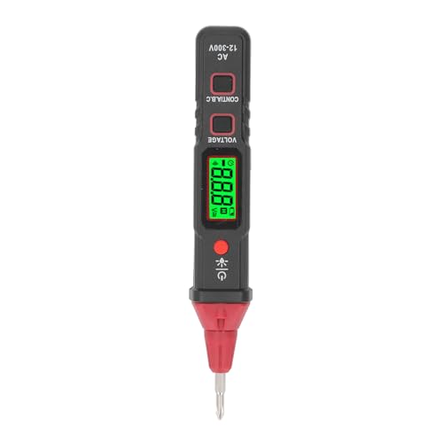 Spannungstester Pen AC 12 300 V NCV -Detektionsphase Sequence -Tester mit LCD -Bildschirm Schall Licht Alarm Dual -Verwendung -Verschraubendreherkopf für Elektriker Home von plplaaoo