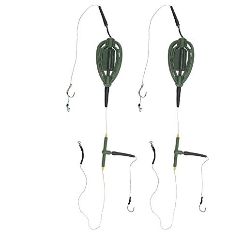 Stielglashalter,Gläserhalter,Leichter Köderkäfig zum Karpfenangeln,plplaaoo 2-teiliger Futterkäfig zum Karpfenangeln, langlebiger Futterköderkäfig zum Karpfenangeln, Nistgerät für Karpfenangeln(35g) von plplaaoo