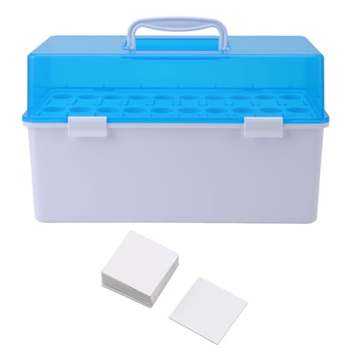 Testrohrspeicherbox tragbarer Griffstaubdicht Deckel Halt 20 Testrohr -Organisator -Rack für wissenschaftliche Forschungslabors Krankenhaus Kunststoff 30,5 x 14 x 19 cm Testrohrspeicherbox tragbarer Griffstaubdicht Deckel Halt 20 Testrohr -Organisator -Rack für wissenschaftliche Forschungslabors Krankenhaus Kunststoff 30,5 x 14 x 19 cm von plplaaoo