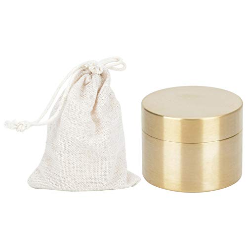 Tragbare Pillendose aus Metall, wasserdicht, kleine Tasche, Pillendose aus Messing,Pillendose,staubdichter wasserdichte runde Mini-Pillenbehälter aus Messing, für Outdoor-Reisen, Camping (Medium) von plplaaoo