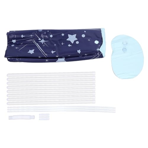 Tragbare faltbare Badewanne verdickte PVC -Eco -freundliche Mehrzweckbadewanne für Erwachsene Hausbade -Duschkabine 70x68 cm (Sternmond blau) von plplaaoo