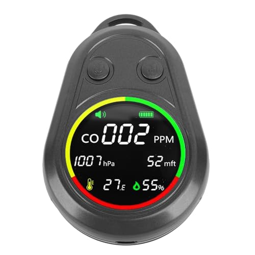 Tragbarer Luftqualitätsdetektor, Höhenmesser, Barometer, Thermometer, Hygrometer, 5-in-1, multifunktionaler Umwelttester für Outdoor-Camping, Wandern, Bergsteigen, ABS-Material, Tragbarer Luftqualitätsdetektor, Höhenmesser, Barometer, Thermometer, Hygrometer, 5-in-1, multifunktionaler Umwelttester für Outdoor-Camping, Wandern, Bergsteigen, ABS-Material, von plplaaoo
