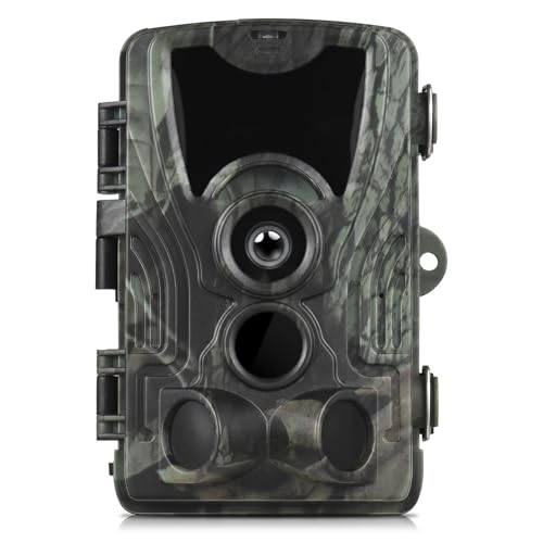 Trail Kamera mit Nachtsicht Bewegung Aktiviertes wasserdicht 24MP 2,7K Auflösung 36 IR LEDs Wildlife Camera für Hinterhofhirschjagd Outdoor Abenteuer Ablager Kunststoff 13,5 x 9 x (AA Batterie) von plplaaoo