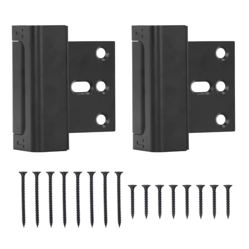 Tür Sicherheits schloss aus Aluminium legierung kinder sichere Tür verstärkung schloss 3 Zoll Sicherheits gerät für nach innen schwingende Türen Sicherheit Schwarz 2 Stück von plplaaoo