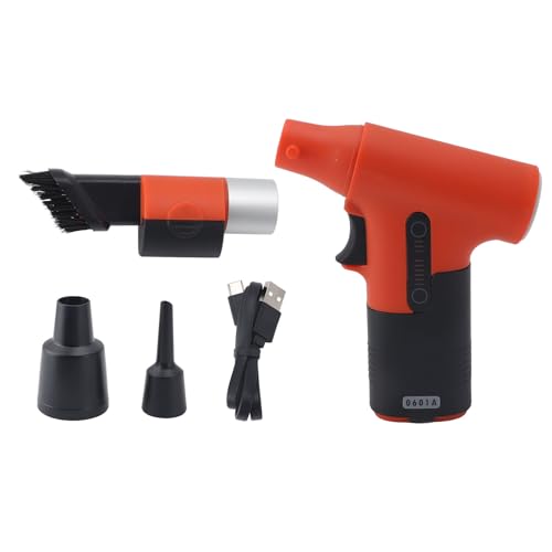 Turbo Jet Lüfter 120000 U/min leistungsstarke Handheld tragbare Mini Air Duster für Haustierhaarentrocknungen Sportkühlung (Rot) von plplaaoo