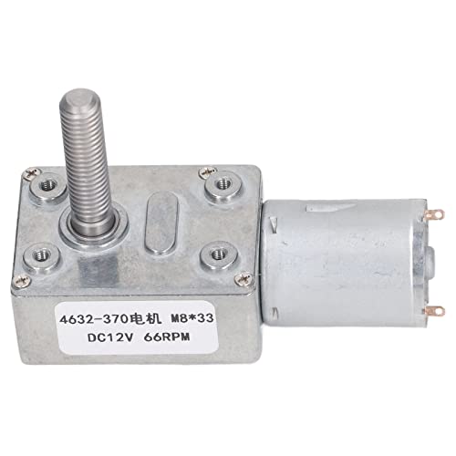 Turbo -Wurmgeräten Getriebe Motor hohe Präzision 66 U/min DC Reduktion Motor 12 V für Türöffner Fensteröffner kleine Winde Aluminium Messing M8 x 33 mm von plplaaoo