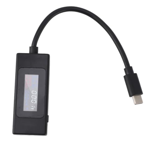 USB C Tester LCD -Farbbildschirm Typ C Spannungsstrom Tester Eingangsausgang Bidirektionaler USB -Multimeter für Ladegeräte ABS -Material (Schwarz) von plplaaoo