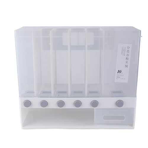 Wandmontierte Trockennahrungspender luftdichter Kornspender Box Reis Vorratsbehälter mit Messbecher für Heimküche 22 lb Kapazität Premium Plastik von plplaaoo