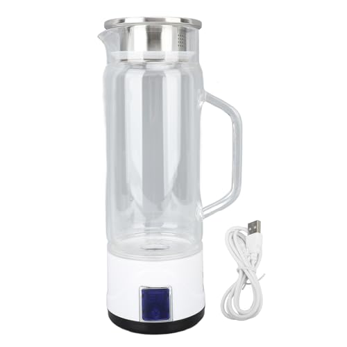 Wasserstoffwasserflaschengenerator Hoch Borosilikat Glas 1000 ml 1000 bis 1500 ppb Wasserstoff reichhaltiger Wasserhersteller mit Edelstahldeckel für Home Office Fitness Wasserstoffwasserflaschengenerator Hoch Borosilikat Glas 1000 ml 1000 bis 1500 ppb Wasserstoff reichhaltiger Wasserhersteller mit Edelstahldeckel für Home Office Fitness von plplaaoo