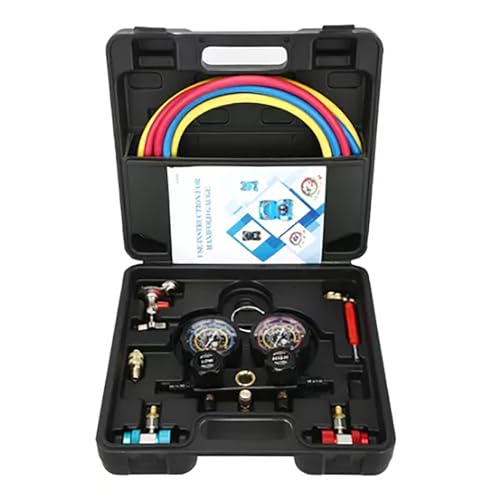 Wechselstromdruckmessgerät Set Professionelles Heimkühlscheibenmesser -Verteiler -Kit für HLK -Wartung R410A R22 R134A R404A Langable ABS -Metallkonstruktion Wechselstromdruckmessgerät Set Professionelles Heimkühlscheibenmesser -Verteiler -Kit für HLK -Wartung R410A R22 R134A R404A Langable ABS -Metallkonstruktion von plplaaoo