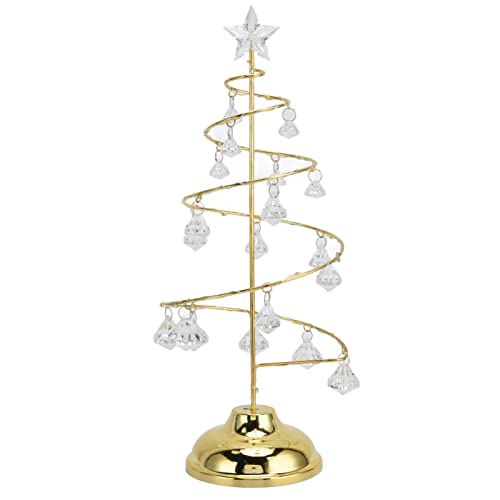 Weihnachtsbeleuchtung, Weihnachtsbaum-Lampe, Weihnachtsbaum-Kristall-Tischleuchte, LED-Weihnachtsbaum-Tischlampe Für Schlafzimmer, Badezimmer, Treppe, Warmes Gold, Für Zuhause, Party, Hochzeit, W von plplaaoo