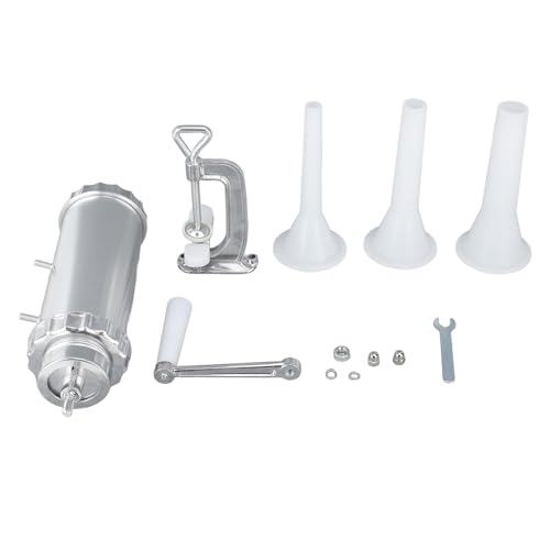 Wurst Stuffer Horizontales Fleischfüllung Küchenmaschine Aluminiumlegierung Arbeitersparen stabile effizient für den Haushalt Haushalt Haushalt Gebrauch dauerhafte 12 Zubehör von plplaaoo