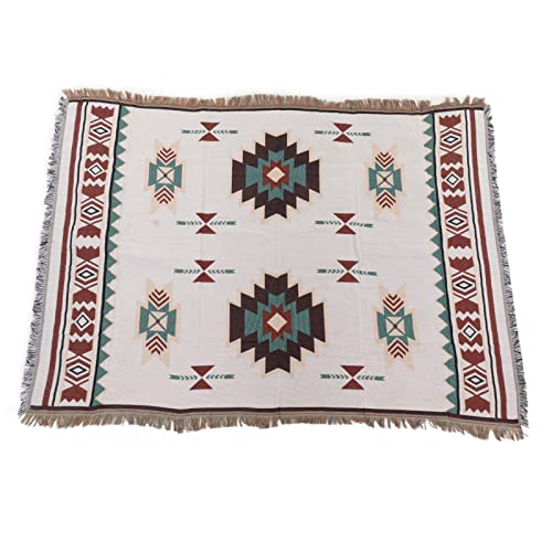 plplaaoo 180x130 cm ethnischer Tischdeckerdecke Retro -Baumwoll -Mehrzweck -Zeltdecke für Picknickstrand von plplaaoo