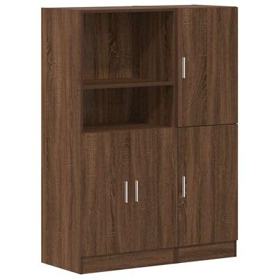 plplaaoo 2-TLG. Küchenschrank-Set Braun Eichen-Optik Holzwerkstoff von plplaaoo
