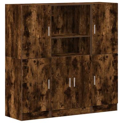plplaaoo 3-TLG. Küchenschrank-Set Räuchereiche Holzwerkstoff von plplaaoo