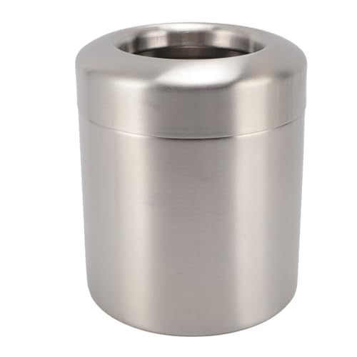 plplaaoo 304 Edelstahl -Desktop -Müll kann kleine runde Arbeitsplatten Müllbehälter Büro Haus winziger Abfallkorb rostfeste Reinigung Haltbar 4,7 x 5,7 Zoll von plplaaoo