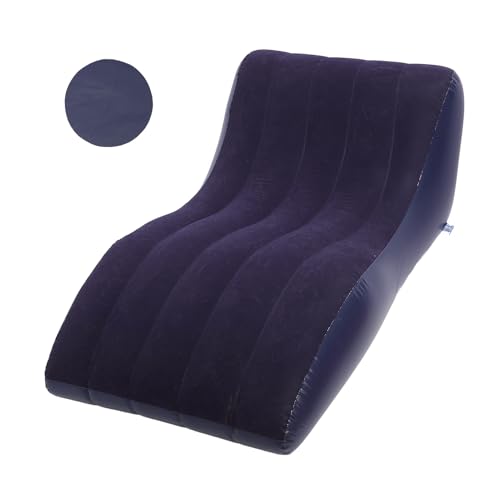 plplaaoo Aufblasbares Lounger -Sofa Premium tragbares komfortable Schlafsofa Bett für Heimpicknicks Wanderpark Reise PVC -Material 155x97x65 cm (Marineblau) von plplaaoo