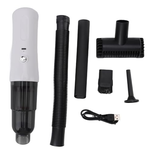 plplaaoo Auto Vakuumkabelless Handheld 3300pa Saugleistung tragbarer Auto -Staubsauger mit 5 Zubehör für die Innenreinigung von Autos Abs Lithium Batterie inklusive inklusive (Weiß) von plplaaoo