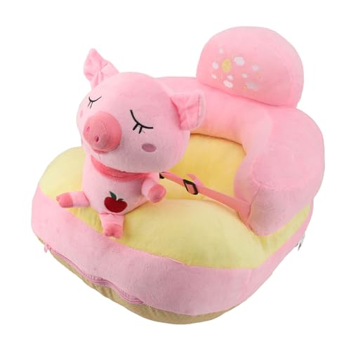 plplaaoo Baby sitzendes Sofa Stuhl Bequeme Anti -Rollover tragbare Plüschkinder Kleinkind Lernen, Stuhl mit Licht für das Spielzimmer für Kindergarten zu sitzen (Rosenschwein) von plplaaoo