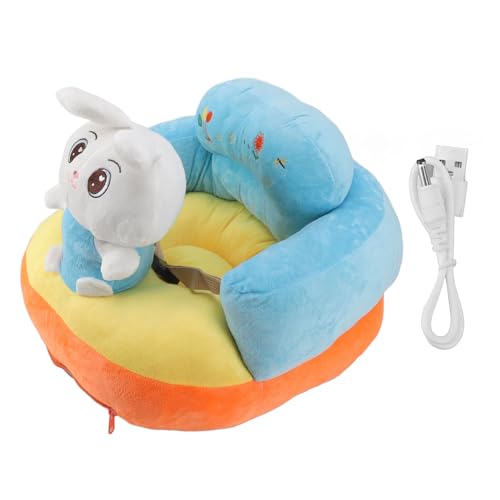 plplaaoo Babyunterstützungs -Sitzsofa weiche Plüsch bequemer Verstellbarer Winkel Bluetooth -Funktion Babysitzstütze für den Innenbereich (Kaninchenmuster) von plplaaoo