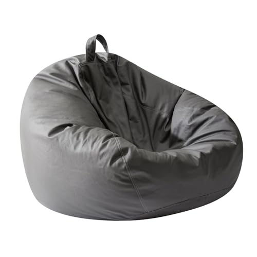 plplaaoo Bohnenbeutel Stuhl weiche Bequeme, atmungsaktive EPP -Partikel Füllung Bohnenbeutelsofa Bett Lounge Stuhl für Schlafzimmer Balkon Wohnzimmer (Grau) von plplaaoo