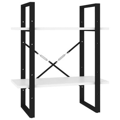 plplaaoo Bücherregal 2 Fächer Weiß 60x30x70 cm Holzwerkstoff von plplaaoo