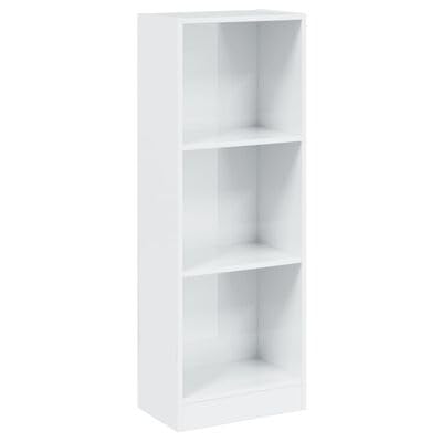 plplaaoo Bücherregal 3 Fächer Hochglanz-Weiß 40x24x109 cm Holzwerkstoff von plplaaoo