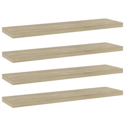plplaaoo Bücherregal-Bretter 4 STK. Sonoma-Eiche 40x10x1,5 cm von plplaaoo