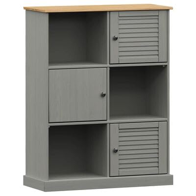 plplaaoo Bücherregal VIGO Grau 90x35x114,5 cm Massivholz Kiefer plplaaoo Bücherregal VIGO Grau 90x35x114,5 cm Massivholz Kiefer von plplaaoo