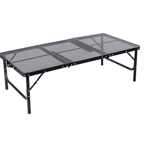 plplaaoo Camping -Klapptisch tragbare Tri -Falte -Outdoor -Höhe Faltbare leichte robuste Aluminium -Legierungspicknick Grill -BBQ -Reise Tisch für Camping -Picknicks 47.2x23.6x14.6in (Klapptisch) von plplaaoo