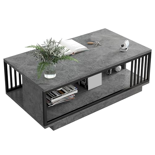 plplaaoo Couchtisch Wohnzimmertisch mit Regalmitte Tisch Platz sparen einfache Baugruppe grau plplaaoo Couchtisch Wohnzimmertisch mit Regalmitte Tisch Platz sparen einfache Baugruppe grau von plplaaoo