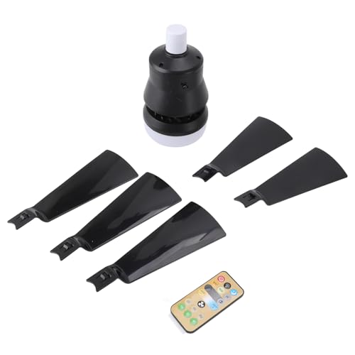 plplaaoo Deckenventilator Leuchte Licht dimmbar 3 Farbtemperatur 3 Windgeschwindigkeit Timer Fernbedienung E26 kleine Lüfterlampe für Schlafzimmer Küche ABS 400mm 507g (Schwarz) von plplaaoo