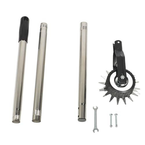 plplaaoo Dreh Rasen kneider Rad drehscheibe mit einrädrigen Mangan Edelstahl Griff für Garten-Garten-Landschaftswege-Einlauf-Einlauf-Blumenbeete (3 Abschnitte) von plplaaoo