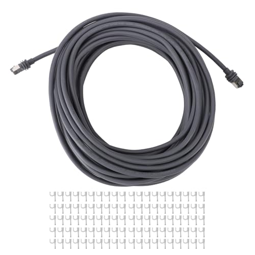 plplaaoo Ersatzkabel für Gen3 V3 IP68 wasserdicht 1200 Mbit/s Hochgeschwindigkeitsraum Sparen rechteckige Satellitenverlängerungskabel mit Kabelclips Premium PVC Kupfermaterial für RV (100ft/30,5 m) plplaaoo Ersatzkabel für Gen3 V3 IP68 wasserdicht 1200 Mbit/s Hochgeschwindigkeitsraum Sparen rechteckige Satellitenverlängerungskabel mit Kabelclips Premium PVC Kupfermaterial für RV (100ft/30,5 m) von plplaaoo