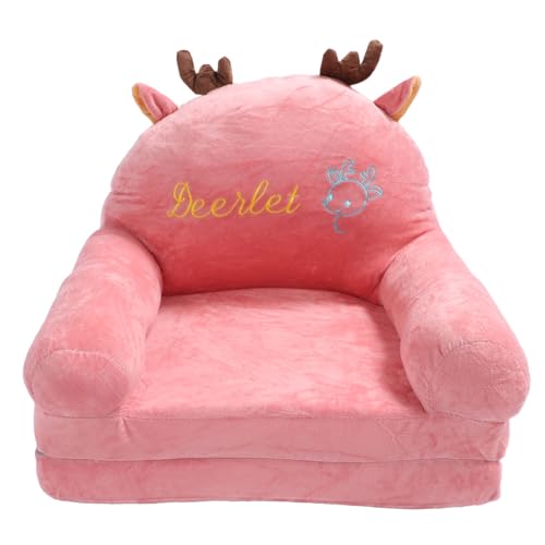 plplaaoo Faltbares Sofa niedliche Cartoonform Bequeme multifunktionale Kinder Couch Falten Sie nach Hause Kindergarten Stoff Schwammmaterial aus (Falten in Zwei Hälften) von plplaaoo