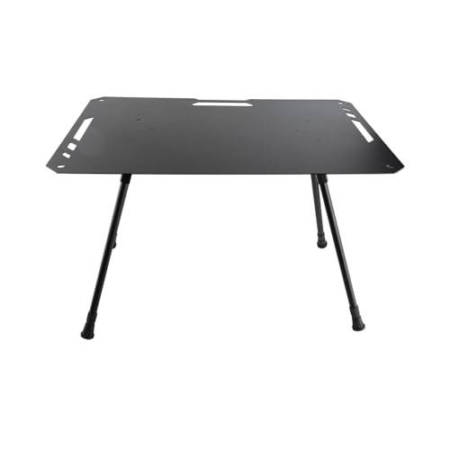 plplaaoo Falten Camping -Tisch tragbarer Aluminium -Picknicktisch Leichte Höhe mit Tragetasche für Camping -Camping -Picknick -Fischerei BBQ Taktischer Tisch Haltbarer Aluminiumlegierung (Schwarz) von plplaaoo