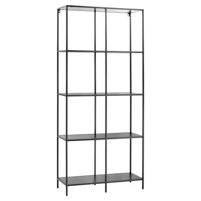 plplaaoo H&S Collection Wandregal mit 4 Böden 78x30x170 cm Schwarz von plplaaoo