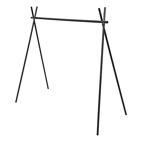 plplaaoo Hanging Rack Black Stativstruktur Struktur Klappende Hangschelf mit Aufbewahrungstasche für Camping im Freien, das Picknick leichte Aluminiumlegierung tragbar haltbar einfach zu von plplaaoo