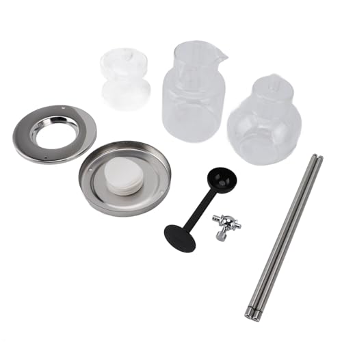plplaaoo Ice Cold Brew Dropper Kaffeemaschine Edelstahl Glas 5 bis 8 Tasse 600 ml Kaltbrauerung für Home Office Silber von plplaaoo