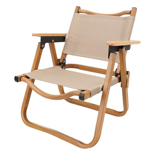 plplaaoo Kinder Campingstuhl Aluminiumlegierung Holz Getreide Leinwand tragbarer Klappcampstuhl für Kinder unter 6 Jahren von plplaaoo
