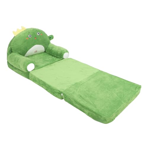 plplaaoo Kinder Faltbare Sofa niedliche Cartoon Tierform Weich bequem bequem dreifache Design Verstellbarer Kleinkindsofa Couch für Mädchen (Dinosaurier) von plplaaoo