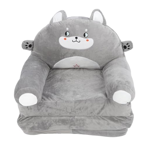 plplaaoo Kinder Faltbare Sofa niedliche Cartoon Tierform Weich bequem bequem dreifache Design Verstellbarer Kleinkindsofa Couch für Mädchen (Maus) von plplaaoo