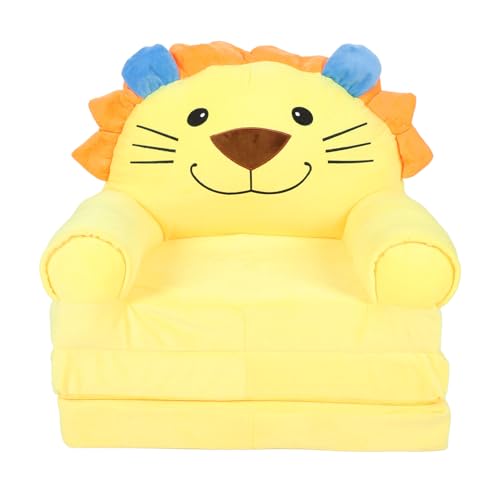 plplaaoo Kinder Klappes Sofa Stuhl Cartoon Schöne Plüsch, weiche Kindercouch für Lesen und Spielzeit im Schlafzimmer Spielzimmer 45,3 Zoll (Typ c) von plplaaoo