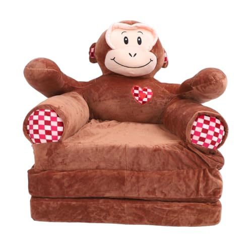 plplaaoo Kinder Sofa Tier Cartoon Muster Faltbare multifunktionale Mini -Couch zum Lesen entspannter schlafender Mädchen (Geldform) von plplaaoo