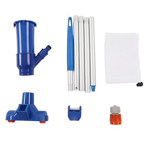 plplaaoo Kleiner Pool -Staubsauger tragbarer Teich Vakuum mit 5 -Abschnitt -Aluminium -Legierungsstange Nylon Fine Mesh Beutel für Spa - über gemahlenem Pool (EU -Stecker) von plplaaoo