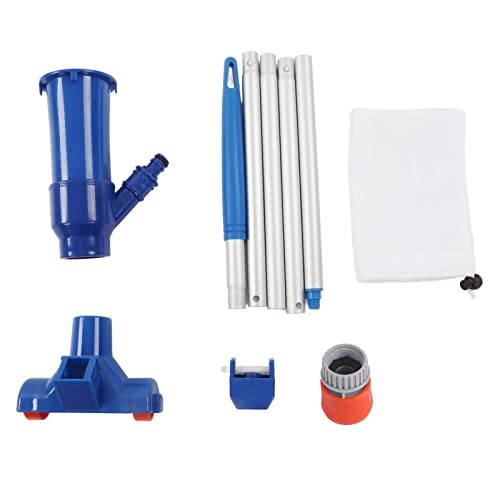 plplaaoo Kleiner Pool -Staubsauger tragbarer Teich Vakuum mit 5 -Abschnitt -Aluminium -Legierungsstange Nylon Fine Mesh Beutel für Spa - über gemahlenem Pool (US -Stecker) von plplaaoo