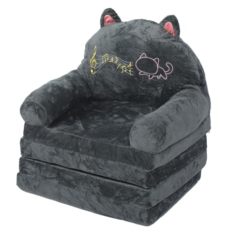 plplaaoo Kleinkindstuhl Couch Cabrio -Sofa ausklappen Lounger Flip Open Couch Schläfer Kinder Armlehnen Stuhlbett für Kinder Lesen RELET -Stoffschwamm (Falten in Vierteln) von plplaaoo