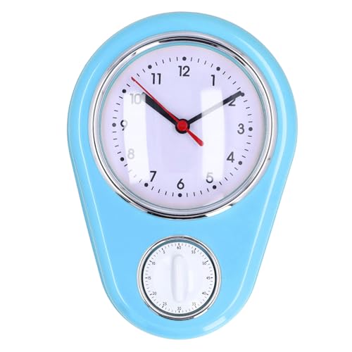 plplaaoo Küchentimer Wanduhr 9 Zoll Stille Betrieb Multifunktion präzise Zeit Quarzuhr für Heimküche Großes Display einfach zu verwenden stilvolles Design ABS -Material (Blau) von plplaaoo
