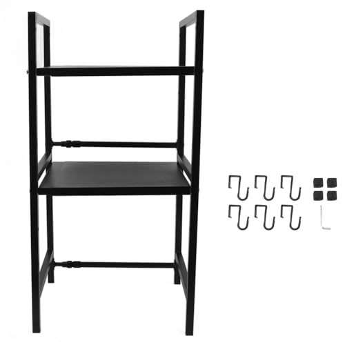plplaaoo Mikrowellenofen -Rack Kohlenstoffstahl Erweiterbares Küchenmikrowellenstand Arbeitsplatte Utensilienregal für Home küchensparende Organisator (2 Tier) von plplaaoo